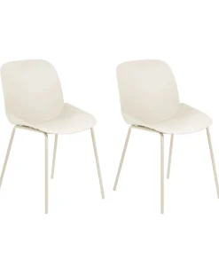 Beliani Tuoli Muovi Beige 2 Kpl Milaca Sale