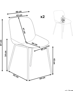 Beliani Tuoli Muovi Beige 2 Kpl Milaca Sale
