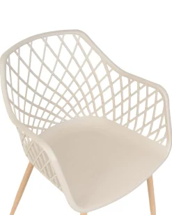 Beliani Tuoli Muovi Beige 2 Kpl Nashua Discount