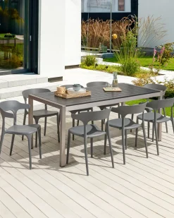 Beliani Tuoli Muovi Harmaa 8 Kpl Gubbio Store