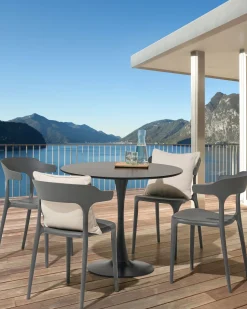 Beliani Tuoli Muovi Harmaa 4 Kpl Gubbio Sale