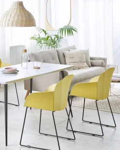 Beliani Tuoli Muovi Keltainen 2 Kpl Sylva Shop