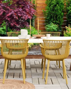 Beliani Tuoli Muovi Keltainen 4 Kpl Pesaro Flash Sale