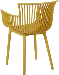 Beliani Tuoli Muovi Keltainen 4 Kpl Pesaro Flash Sale