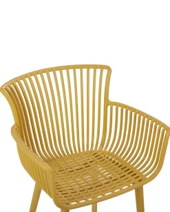 Beliani Tuoli Muovi Keltainen 4 Kpl Pesaro Flash Sale