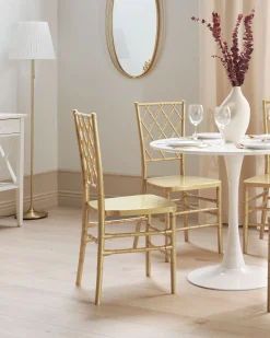 Beliani Tuoli Muovi Kulta 2 Kpl Clarion Discount