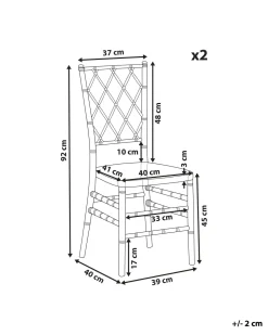 Beliani Tuoli Muovi Kulta 2 Kpl Clarion Discount