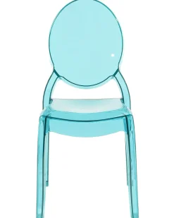 Beliani Tuoli Muovi Lapinakyva Sininen 4 Kpl Merton Fashion