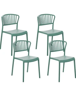 Beliani Tuoli Muovi Mintunvihrea 4 Kpl Gela Best Sale
