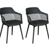 Beliani Tuoli Muovi Musta 2 Kpl Almira Cheap