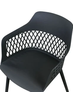 Beliani Tuoli Muovi Musta 2 Kpl Almira Cheap