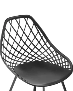 Beliani Tuoli Muovi Musta 2 Kpl Canton Discount