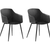 Beliani Tuoli Muovi Musta 2 Kpl Fonda Store