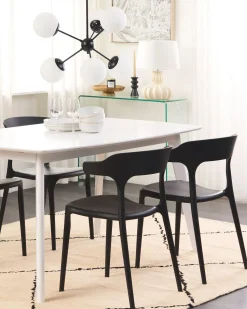 Beliani Tuoli Muovi Musta 4 Kpl Gubbio Hot