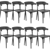 Beliani Tuoli Muovi Musta 8 Kpl Gubbio Fashion