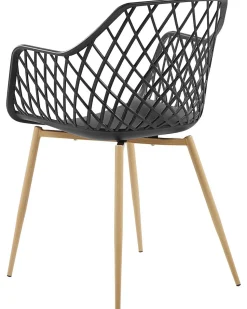 Beliani Tuoli Muovi Musta 2 Kpl Nashua Cheap