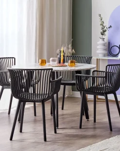 Beliani Tuoli Muovi Musta 4 Kpl Pesaro Cheap