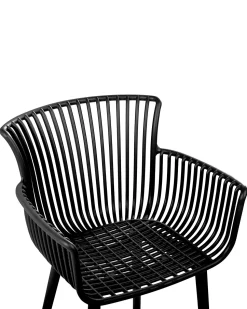 Beliani Tuoli Muovi Musta 4 Kpl Pesaro Cheap