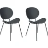 Beliani Tuoli Muovi Musta 2 Kpl Shonto Best