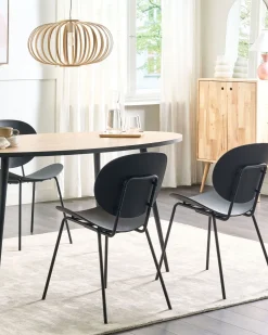 Beliani Tuoli Muovi Musta 2 Kpl Shonto Best