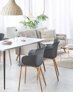 Beliani Tuoli Muovi Musta 2 Kpl Sumkley Discount