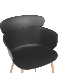 Beliani Tuoli Muovi Musta 2 Kpl Sumkley Discount