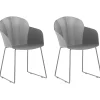 Beliani Tuoli Muovi Musta 2 Kpl Sylva Online
