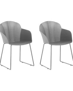 Beliani Tuoli Muovi Musta 2 Kpl Sylva Online