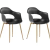 Beliani Tuoli Muovi Musta 2 Kpl Utica Cheap
