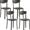 Beliani Tuoli Muovi Musta 4 Kpl Vieste Clearance