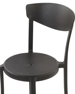 Beliani Tuoli Muovi Musta 4 Kpl Vieste Clearance