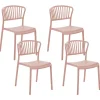 Beliani Tuoli Muovi Pastellipinkki 4 Kpl Gela Shop