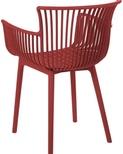 Beliani Tuoli Muovi Punainen 4 Kpl Pesaro Discount