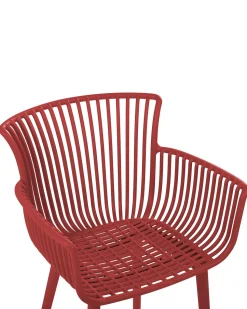 Beliani Tuoli Muovi Punainen 4 Kpl Pesaro Discount