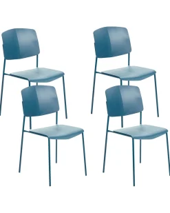 Beliani Tuoli Muovi Sininen 4 Kpl Astoria Store
