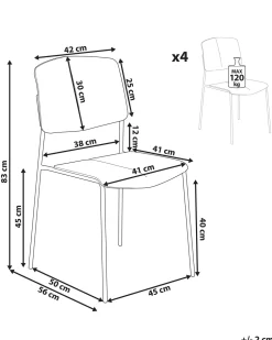 Beliani Tuoli Muovi Sininen 4 Kpl Astoria Store
