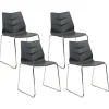 Beliani Tuoli Muovi Tummanharmaa 4 Kpl Hartley Cheap
