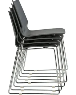 Beliani Tuoli Muovi Tummanharmaa 4 Kpl Hartley Cheap