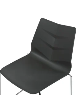 Beliani Tuoli Muovi Tummanharmaa 4 Kpl Hartley Cheap