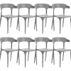 Beliani Tuoli Muovi Tummanharmaa 8 Kpl Gubbio Shop