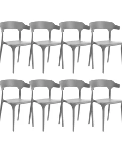 Beliani Tuoli Muovi Tummanharmaa 8 Kpl Gubbio Shop