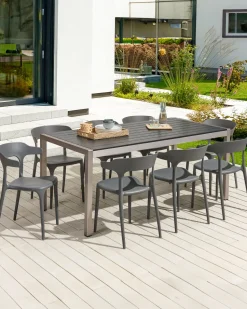 Beliani Tuoli Muovi Tummanharmaa 8 Kpl Gubbio Shop