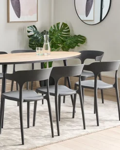 Beliani Tuoli Muovi Tummanharmaa 8 Kpl Gubbio Shop