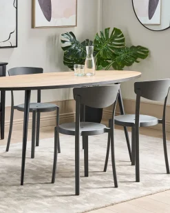 Beliani Tuoli Muovi Tummanharmaa 4 Kpl Vieste Cheap