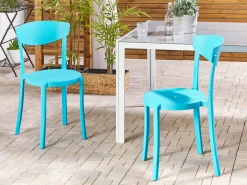 Beliani Tuoli Muovi Turkoosi 2 Kpl Vieste Store