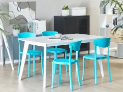 Beliani Tuoli Muovi Turkoosi 4 Kpl Vieste Outlet