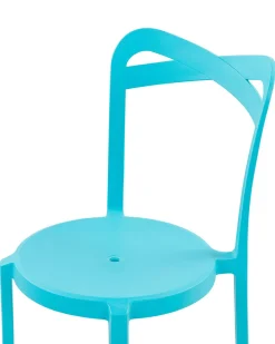 Beliani Tuoli Muovi Turkoosi 6 Kpl Camogli New
