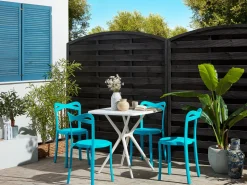 Beliani Tuoli Muovi Turkoosi 4 Kpl Camogli Cheap