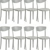 Beliani Tuoli Muovi Vaaleanharmaa 8 Kpl Vieste Store