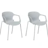 Beliani Tuoli Muovi Vaaleanharmaa 2 Kpl Elbert Hot